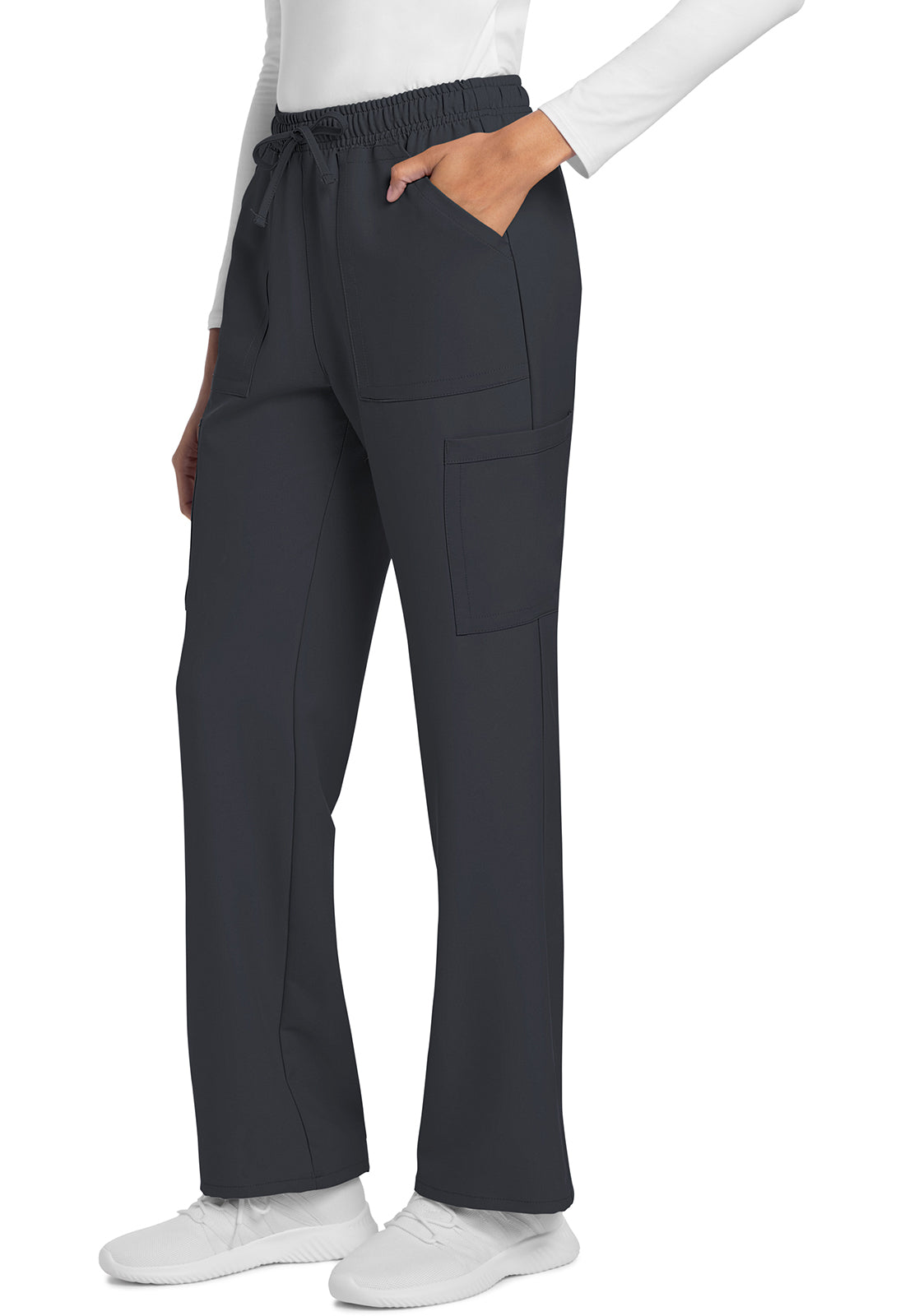 Cherokee Ultra Mid Rise Drawstring Trouser Cargo Pant - Petite