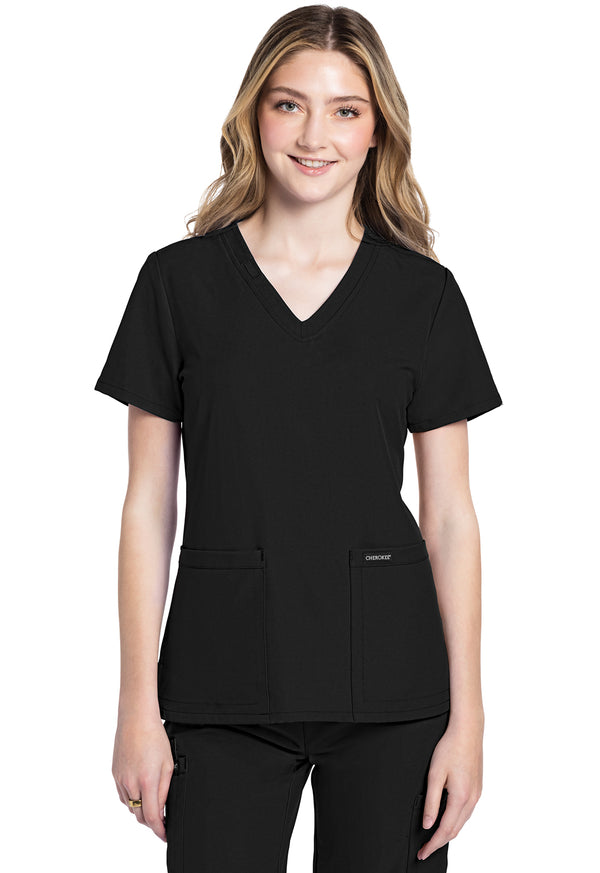 Cherokee Workwear Originals Ultra Women's 2-Pocket V-Neck Scrub Top