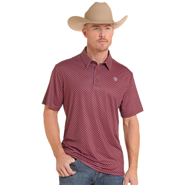 Rock & Roll Denim - Men's Micro Geo Printed Polo Shirt