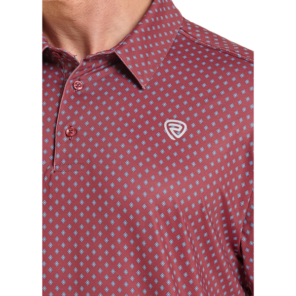Rock & Roll Denim - Men's Micro Geo Printed Polo Shirt