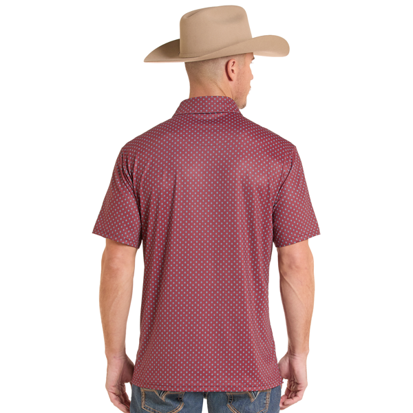 Rock & Roll Denim - Men's Micro Geo Printed Polo Shirt