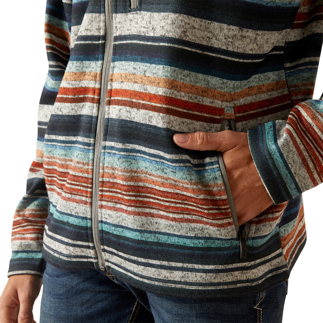 **FINAL SALE** Ariat Men's Caldwell Jetty Grey Heather Full Zip Jacket