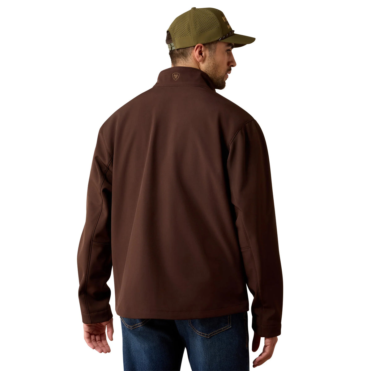 Ariat Men's Chest Logo Softshell Mole Brown Jacket