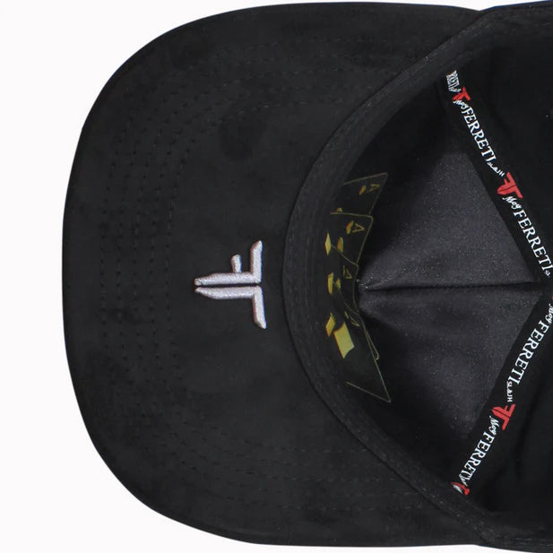 FERRETI HATS PREMIUM Los 3 Vicios Black on Black Baseball Cap For Men