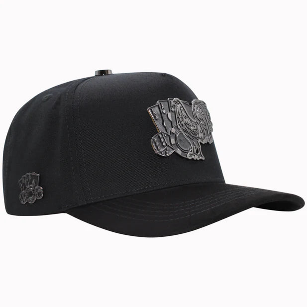 FERRETI HATS PREMIUM Los 3 Vicios Black on Black Baseball Cap For Men
