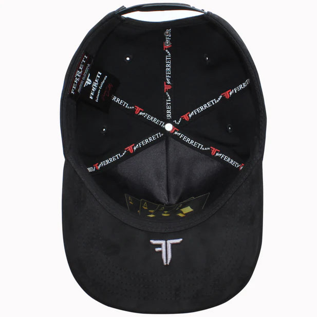 FERRETI HATS PREMIUM Los 3 Vicios Black on Black Baseball Cap For Men