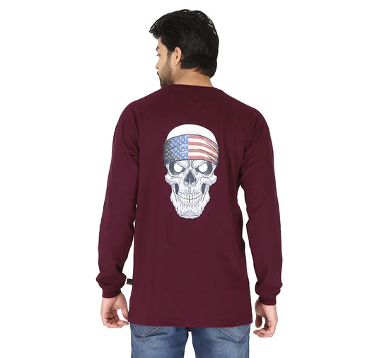 Forge Fr Men's Skull Print Long Sleeve T-shirt