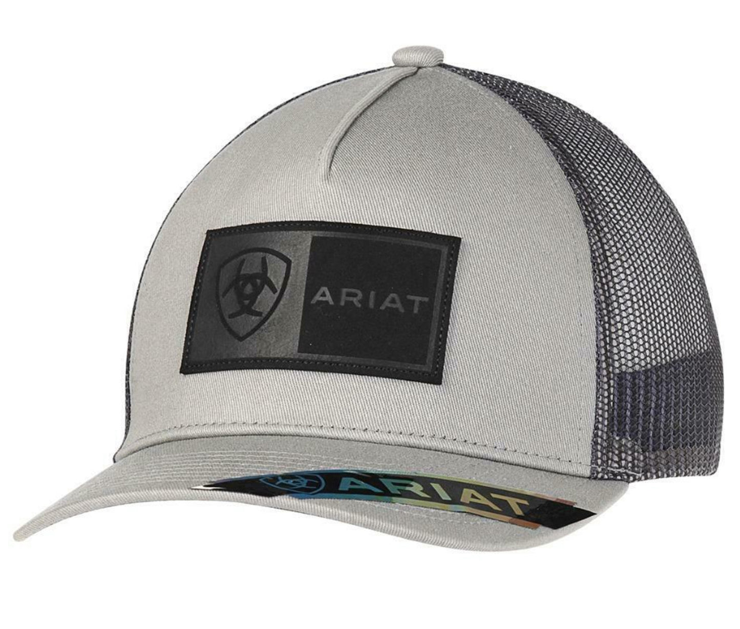 Ariat Rectangle Patch with Ariat Logo Grey Cap