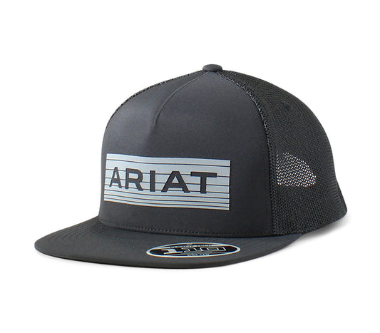 ARIAT BLK GLT LOGO FLEXFIT CAP