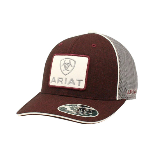 Ariat Large Logo Patch Burgundy Cap
