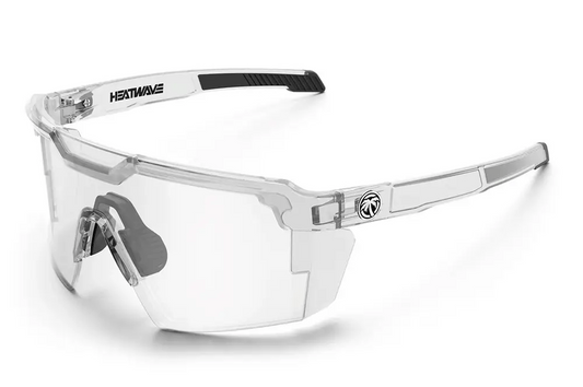 HeatWave Future Tech Sunglasses: Vapor Clear Frame Photochromic Lens Z87+
