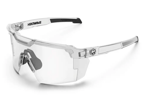 HeatWave Future Tech Sunglasses: Vapor Clear Frame Photochromic Lens Z87+