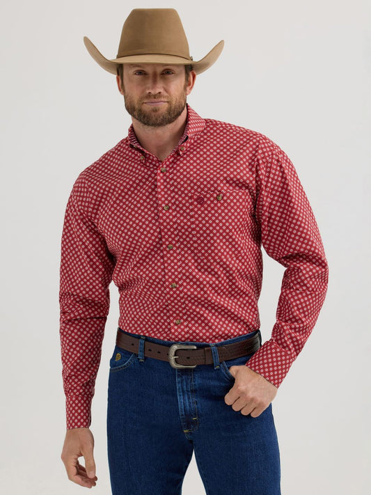 Wrangler George Strait Red Geo Print