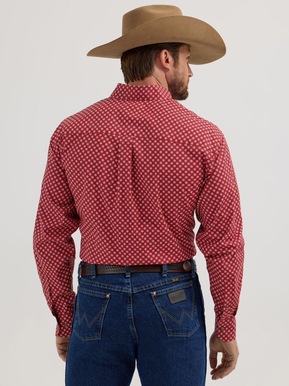 Wrangler George Strait Red Geo Print