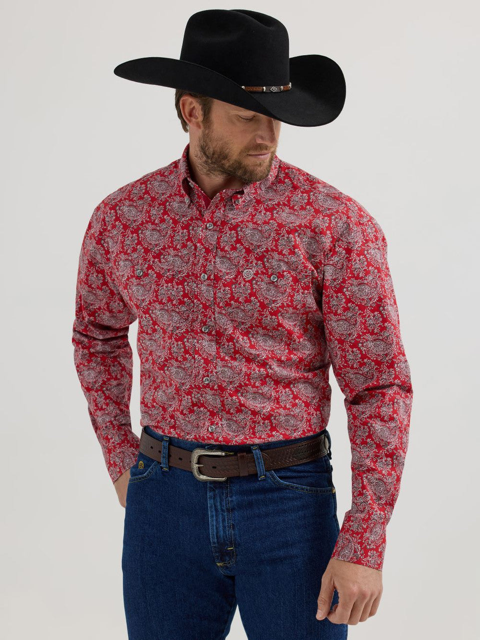 Wrangler George Strait Red Paisley Shirt