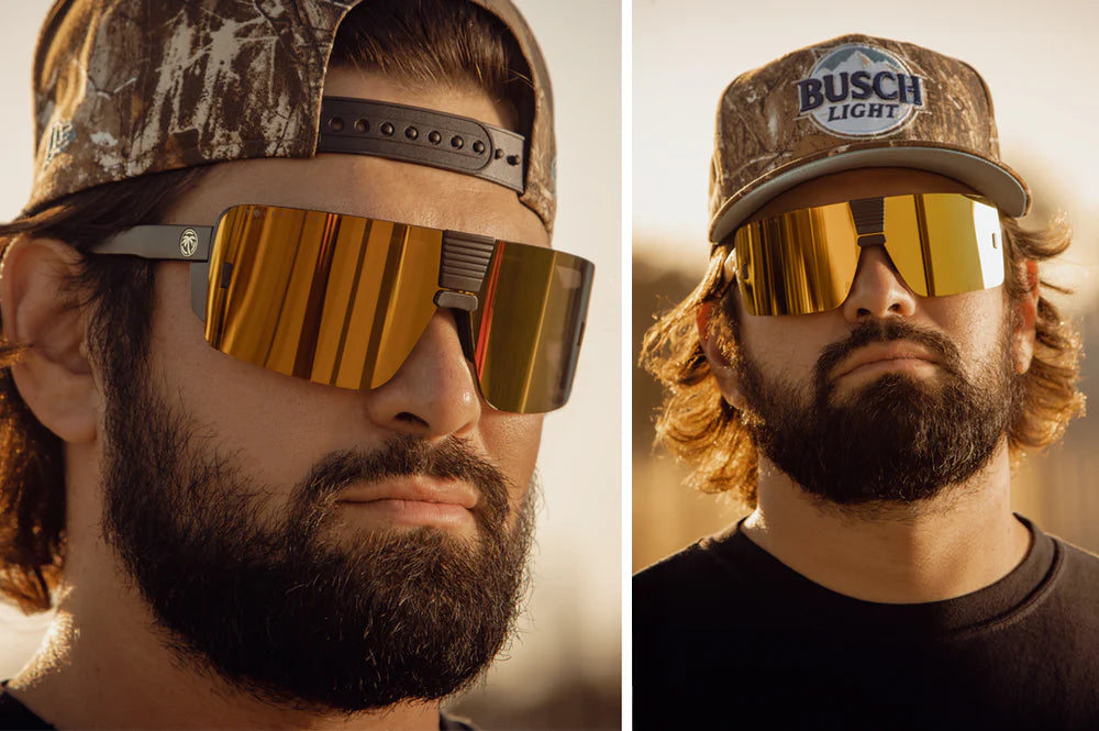 HeatWave Vector Sunglasses: Polarized Gold Z87+
