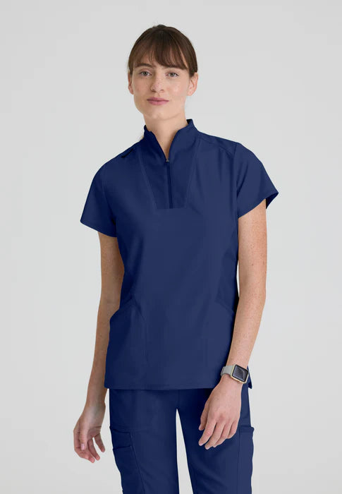 Kristi 2-Pocket Knit Collared Top