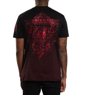 American Fighter Men's Garrison Tawny Port & Black Short Sleeve T-Shirt Tee
