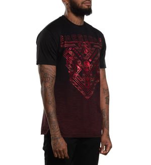 American Fighter Men's Garrison Tawny Port & Black Short Sleeve T-Shirt Tee