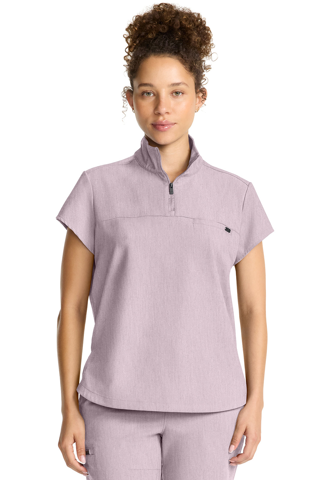 Healing Hands HH Quest Women's Partial Zip Stand Collar Top