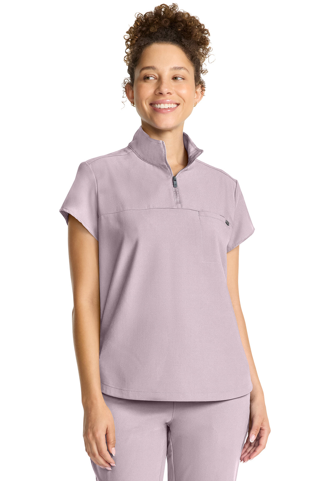 Healing Hands HH Quest Women's Partial Zip Stand Collar Top