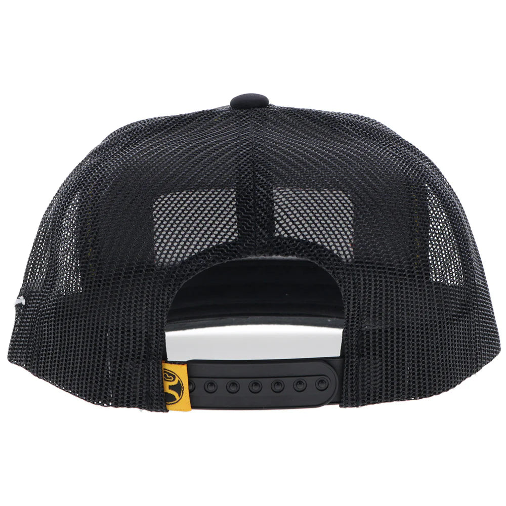 "CR118" Cactus Ropes Hat Black/Yellow w/ Rectangle Patch
