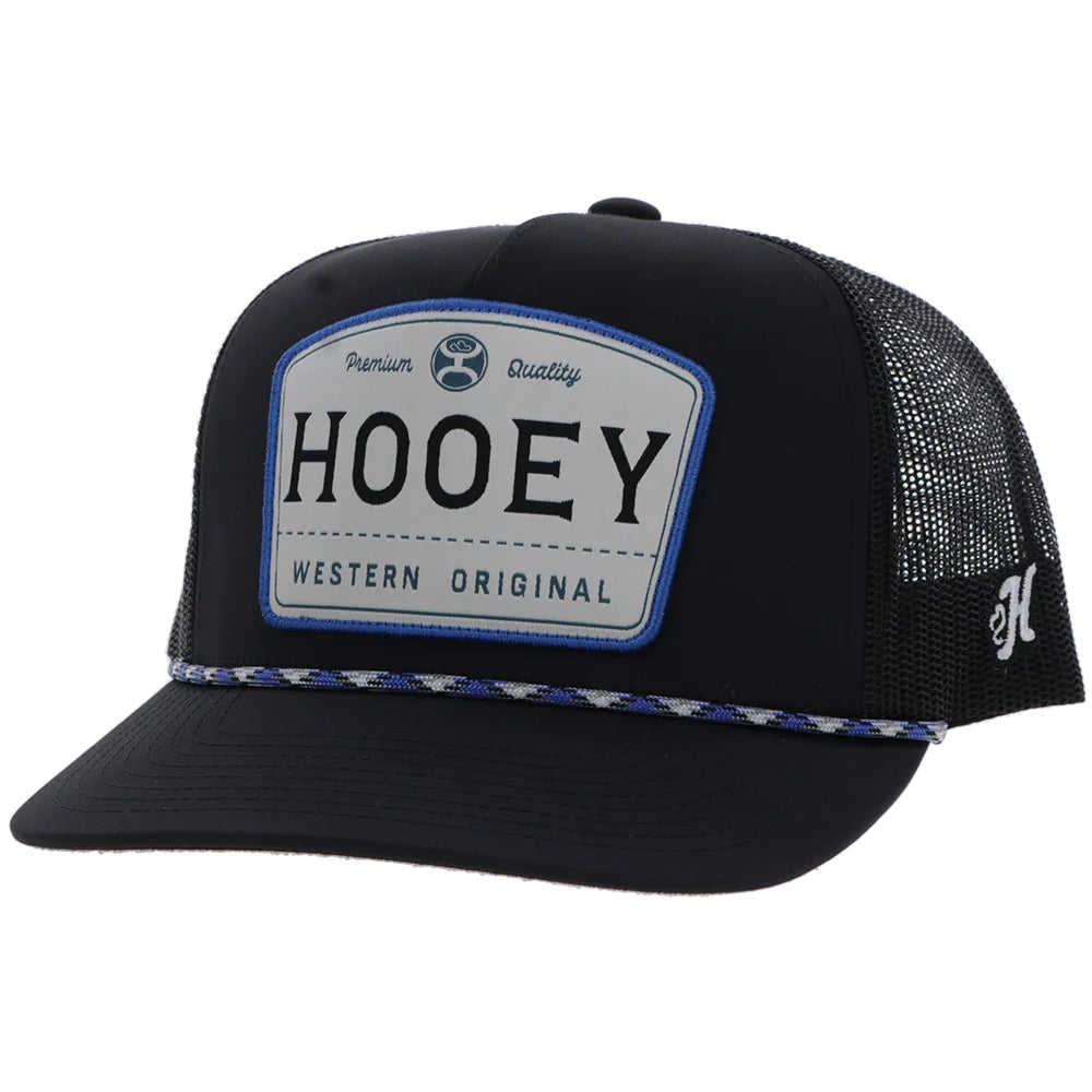 Hooey "Trip" Black w/White & Blue Patch