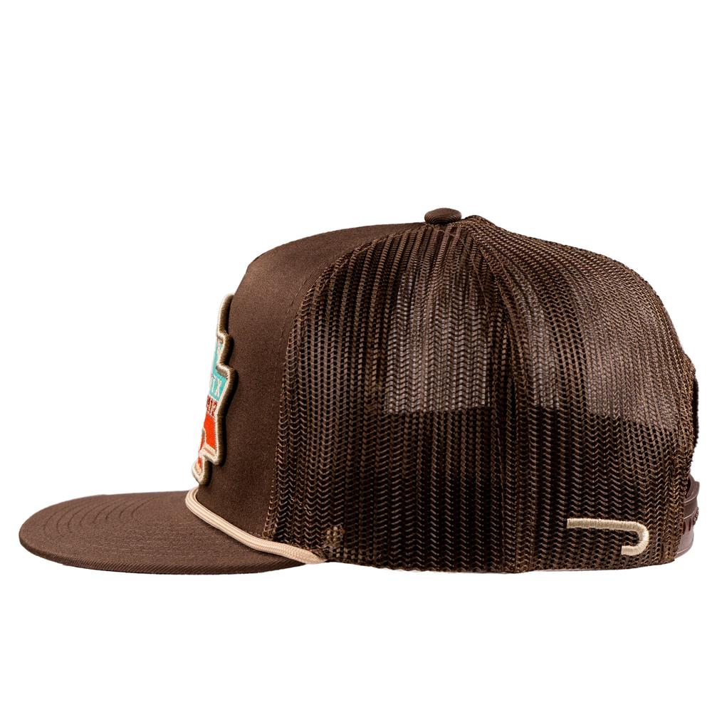 LAZY J RANCH BROWN EL RANCHO CLASSIC ROPE TRUCKER HAT