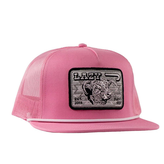 LAZY J RANCH PINK COWPOKE CLASSIC ROPE TRUCKER HAT
PINKWHT4-CP-BW