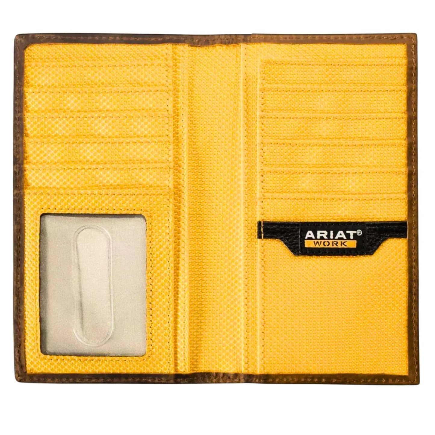 Ariat Western Mens Wallet Rodeo Leather Incognito VenTEK Cutout Brown