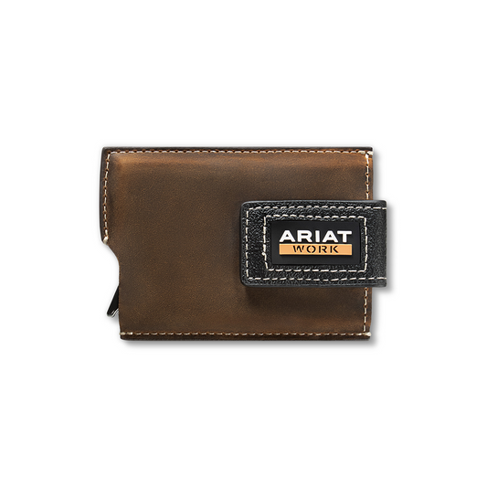 ARIAT MAGNETIC CLIP WORK BROWN - ACCESSORIES WALLET - A3400402
