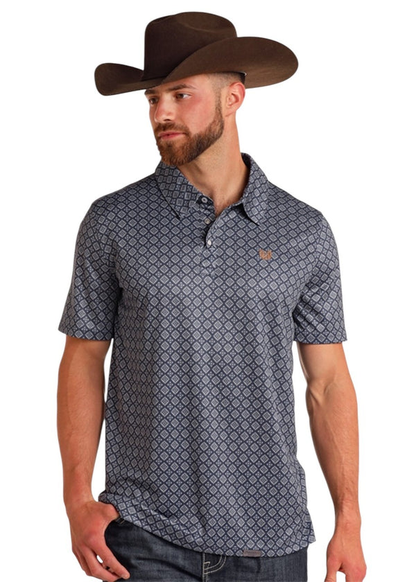 PANHANDLE SS SNAP POLO - NAVY