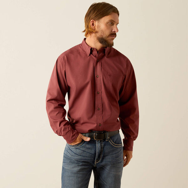 ARIAT TEK 360 Airflow Red Mahogany LS SHRT