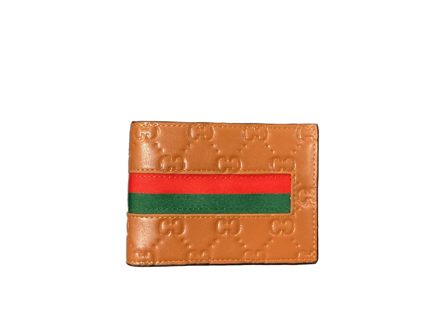 PAVINI Wallet Brown IMPRINT Red/Green STRIPES