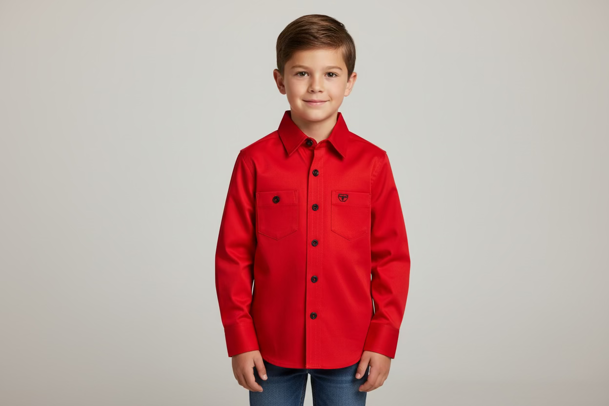 Babie's Single Pocket Logo Madern Fit Stretch Dress Shirt
