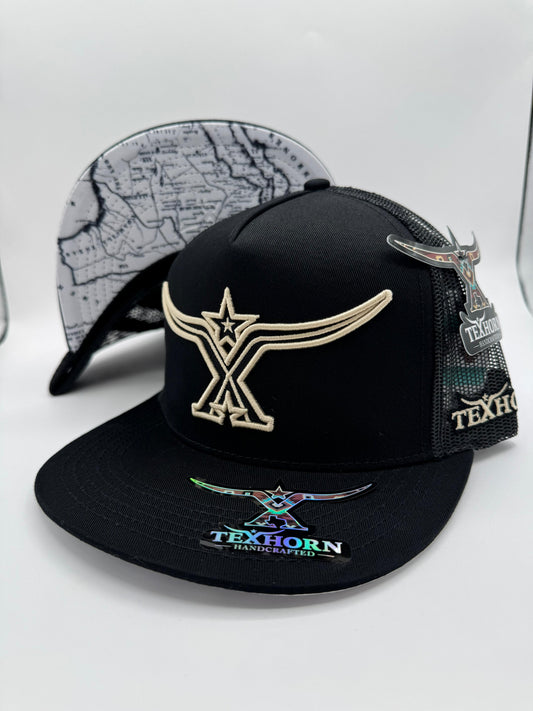 TEXHORN HAT - Black And Cream