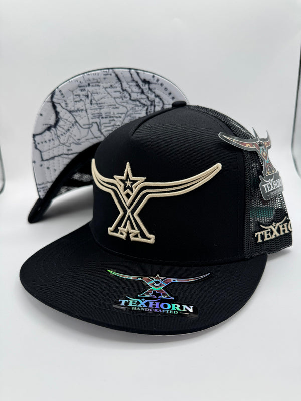 TEXHORN HAT - Black And Cream