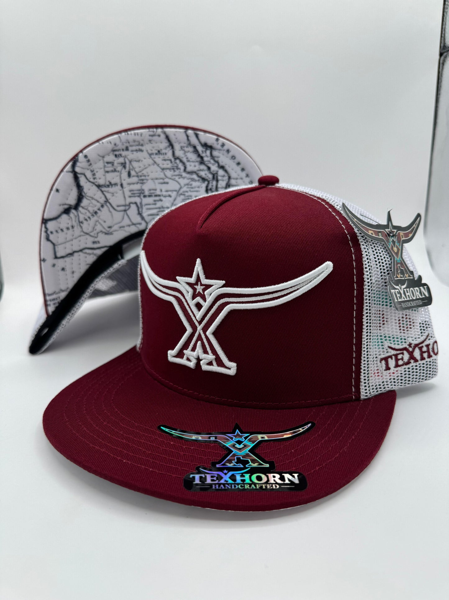 TEXHORN HAT - Maroon And White