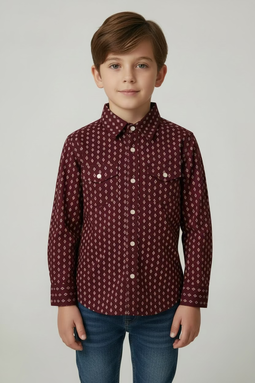 Panhandle Boy's Long Sleeve 2 Pocket Snap Shirt