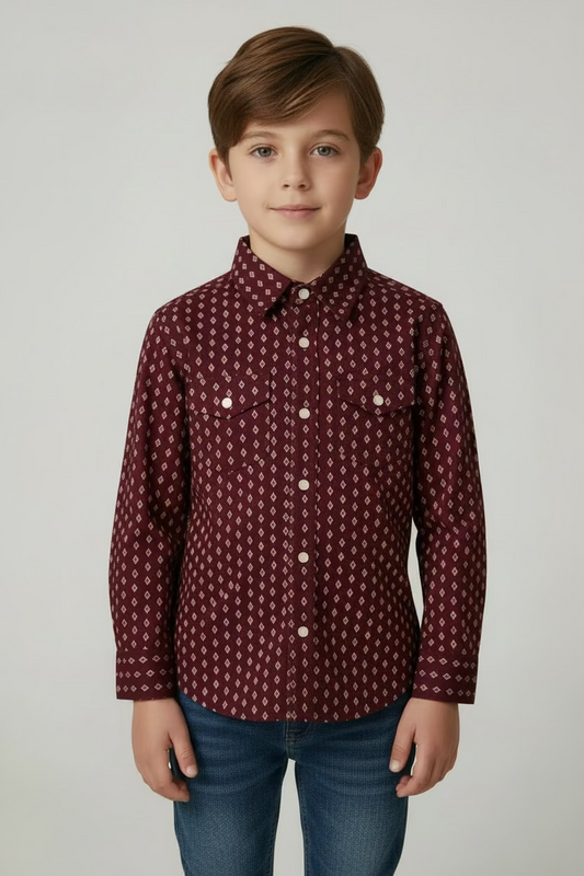 Panhandle Boy's Long Sleeve 2 Pocket Snap Shirt
