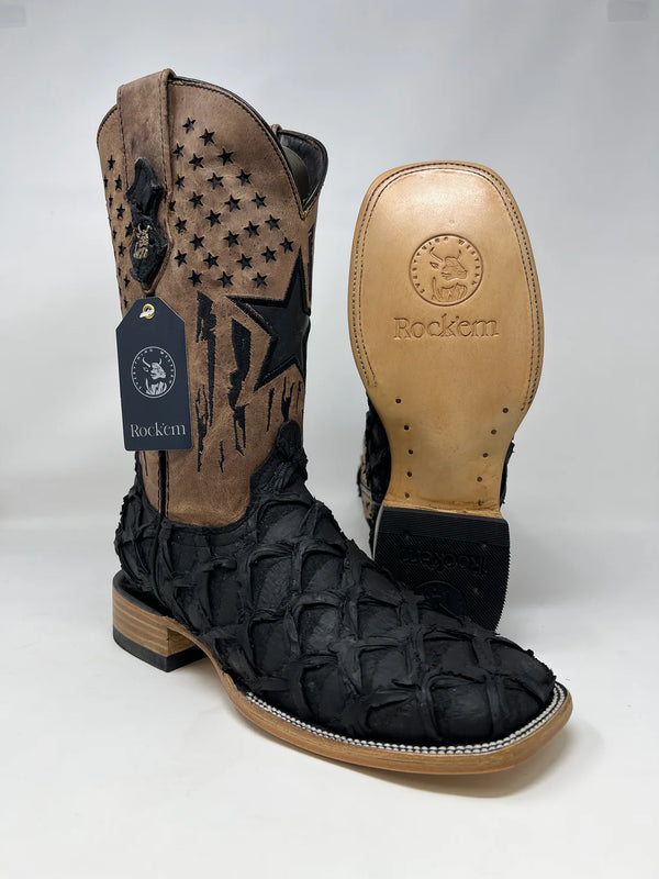 ** FINAL SALE** Rock'em Boots - Fish Clone Black