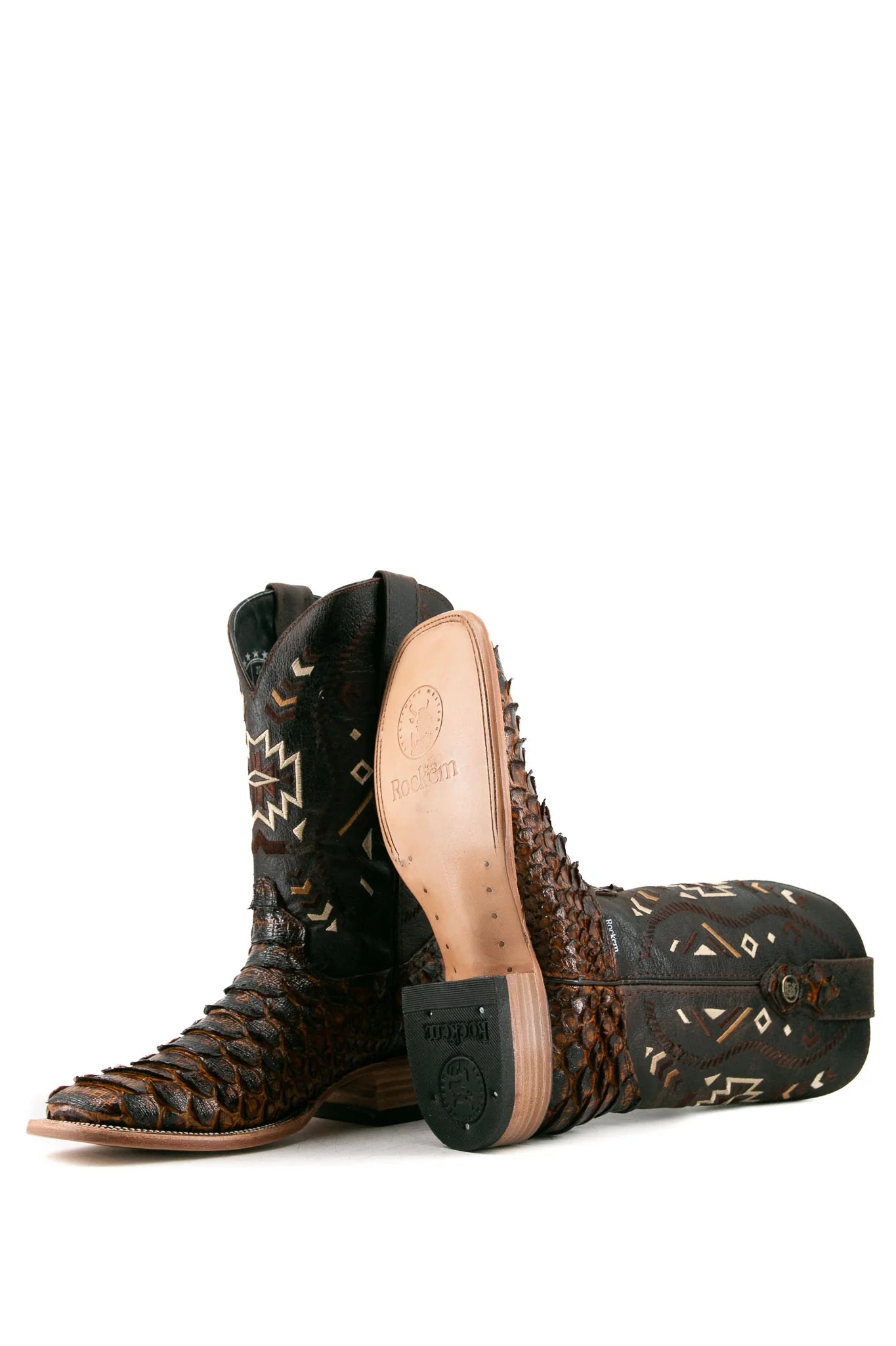 Rock'em Clone Python Square Toe Cowboy Boot