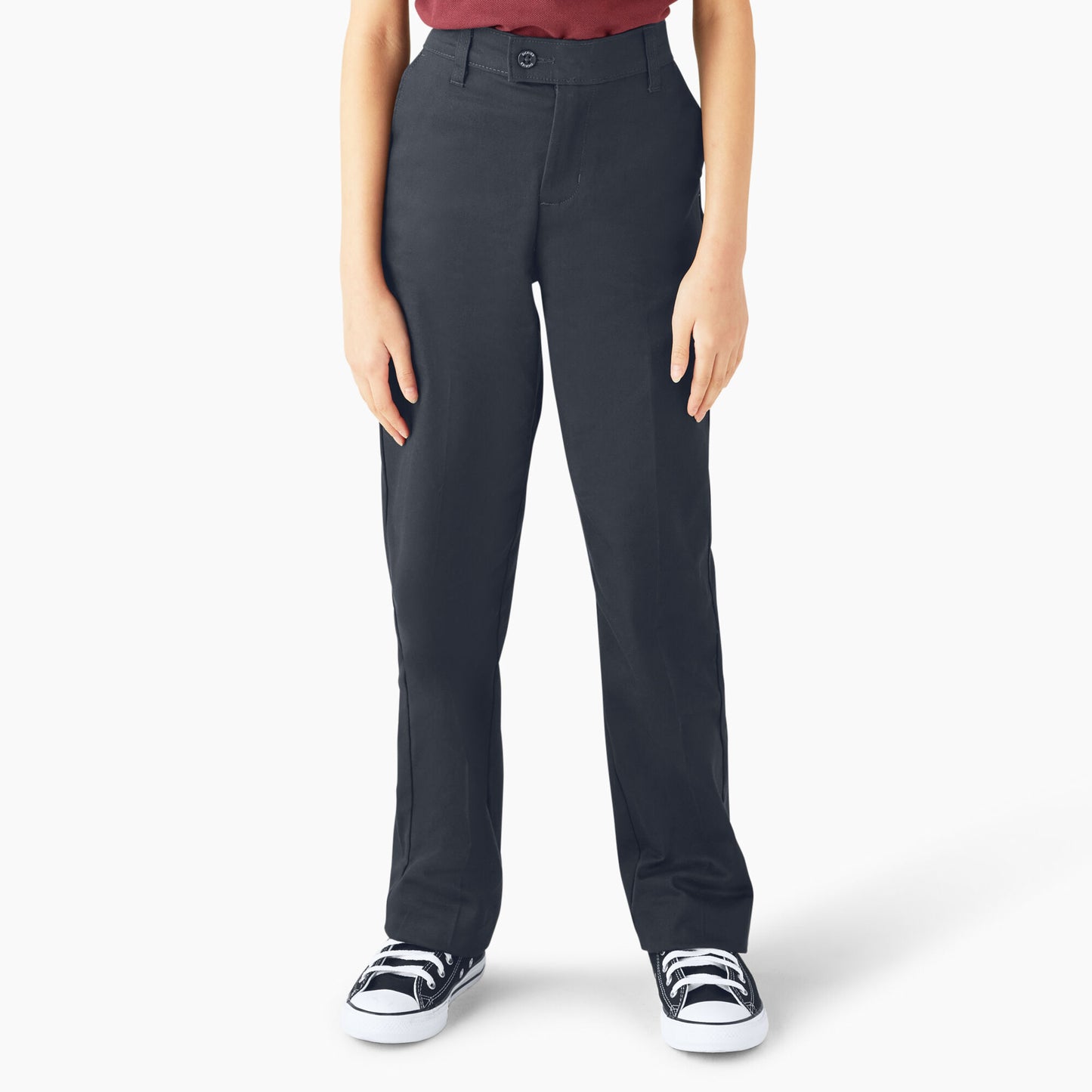 Dickies Girls Stretch Twill Slim Fit Straight Leg