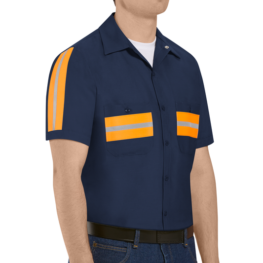 Red Kap Short Sleeve Enhanced Visibility Shirt
