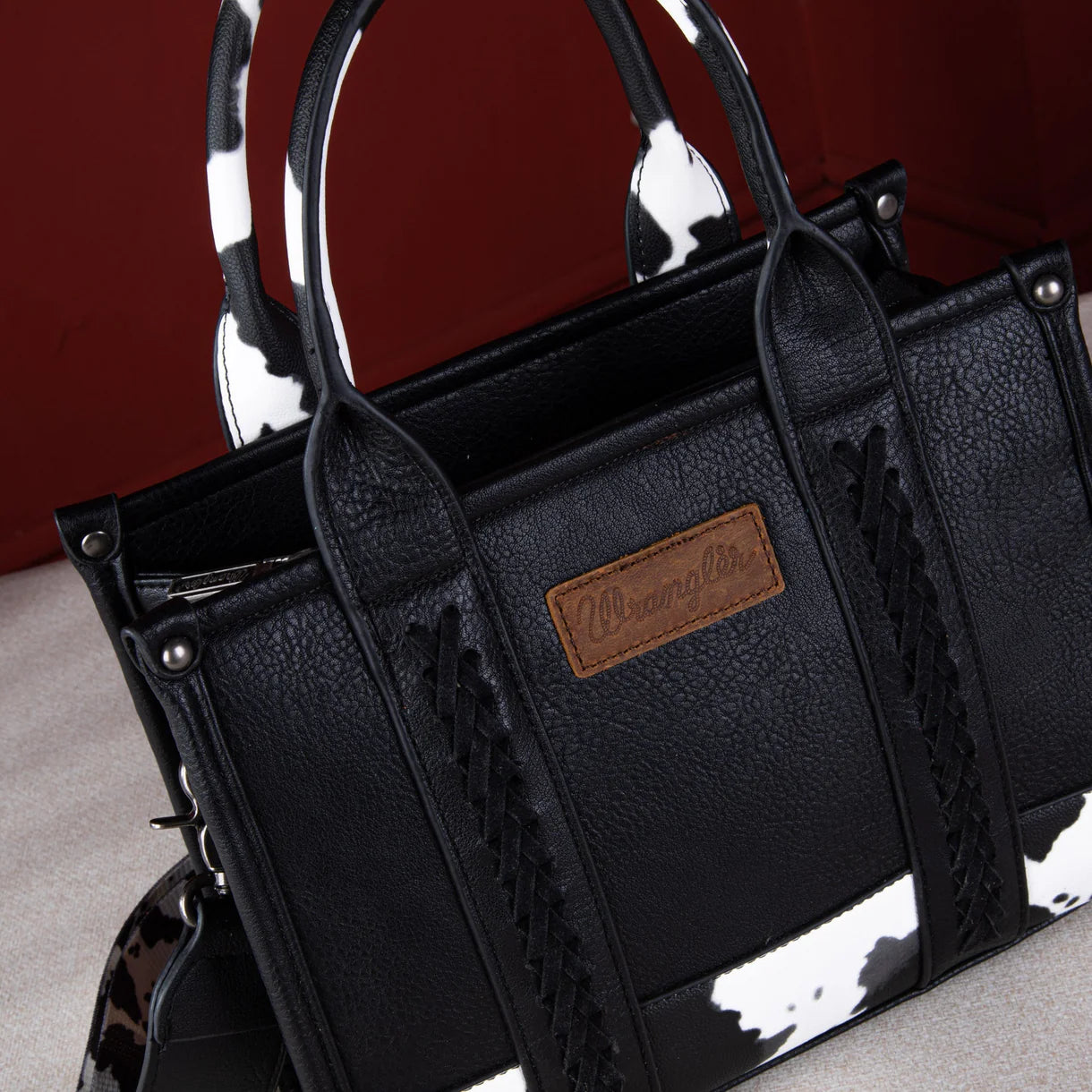 Wrangler Cow Print Concealed Carry Tote/Crossbody