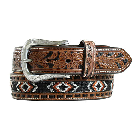 Nocona Men's Brown Tooled Leather Belt*