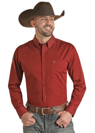 Panhandle Mens Long Sleeve Solid Stretch - Big & Tall