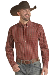 Pandhandle Long Sleeve Checker Board Button Up - Big & Tall