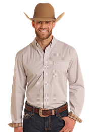 Panhandle LS 2Pkt Snap Khaki - Big and Tall