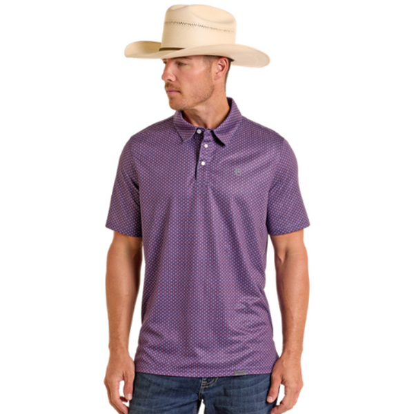 PANHANDLE SS SNAP POLO - BLUE